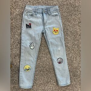 GAP Kids Light Blue Jeans with Fun Patches